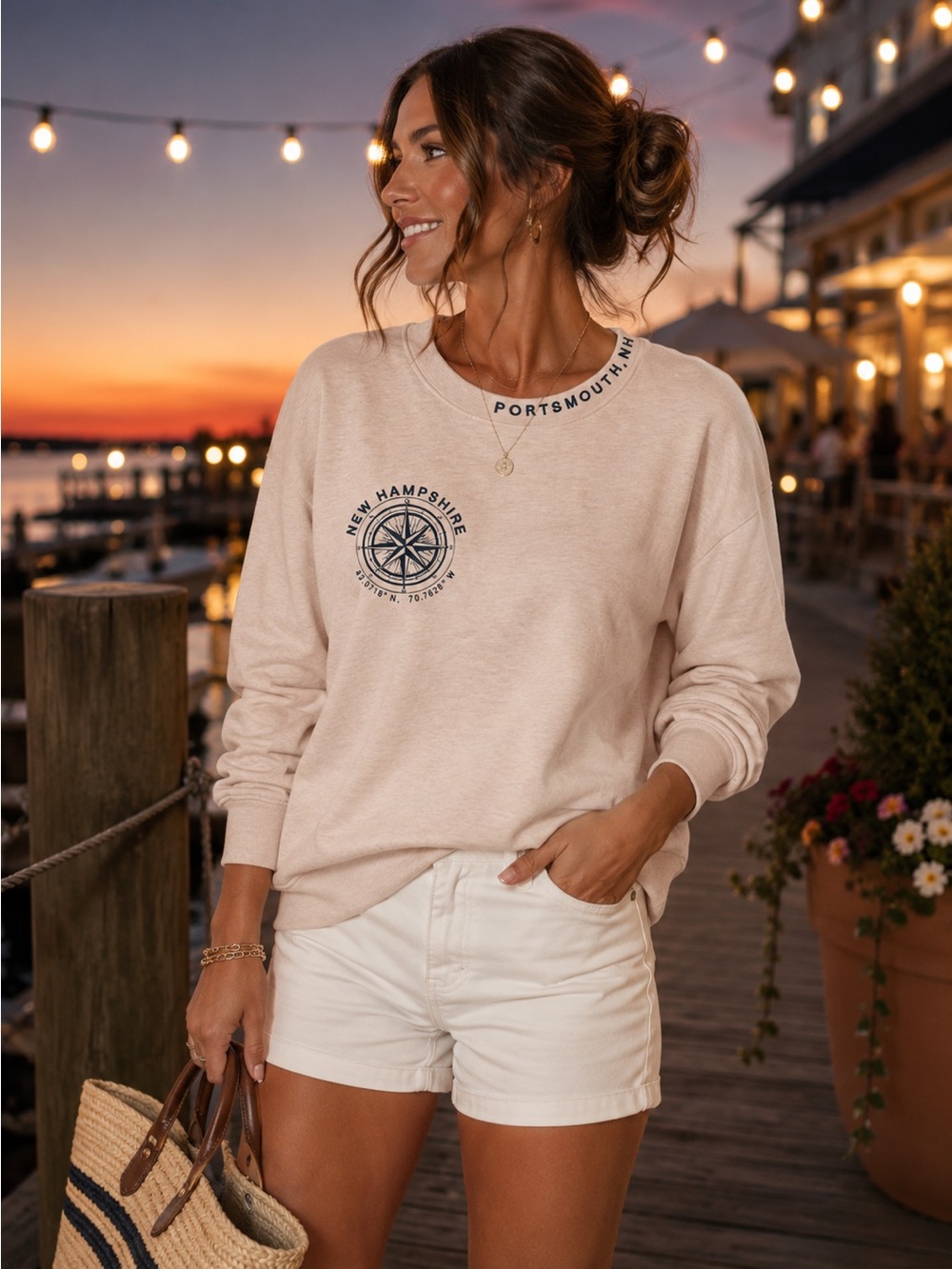 J. Crew Cotton Light Pink Crewneck Sweatshirt